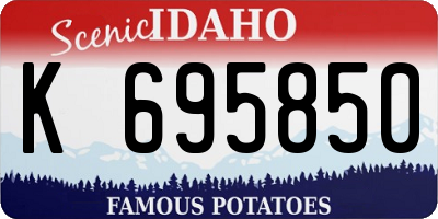 ID license plate K695850