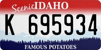 ID license plate K695934