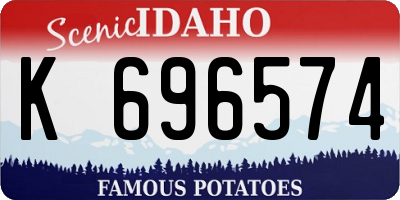 ID license plate K696574