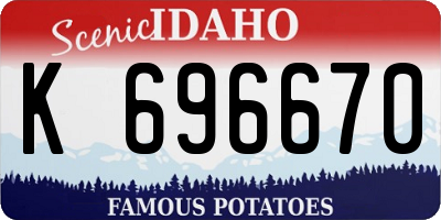 ID license plate K696670
