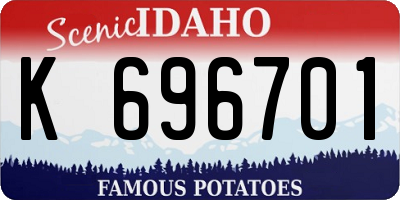ID license plate K696701