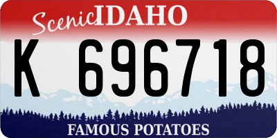ID license plate K696718