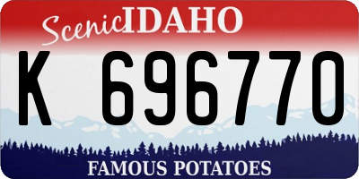 ID license plate K696770