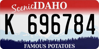ID license plate K696784
