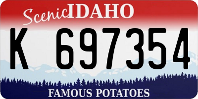 ID license plate K697354