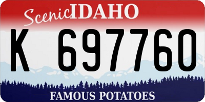 ID license plate K697760
