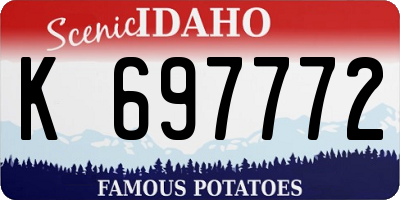 ID license plate K697772