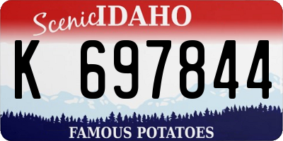 ID license plate K697844