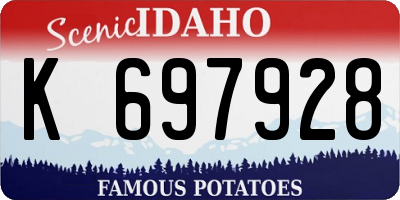 ID license plate K697928