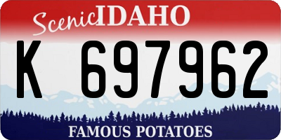 ID license plate K697962