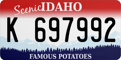 ID license plate K697992