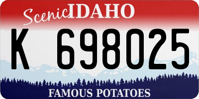 ID license plate K698025