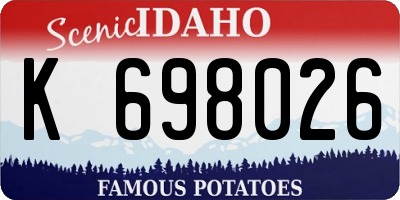 ID license plate K698026