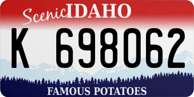 ID license plate K698062