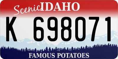 ID license plate K698071