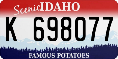 ID license plate K698077