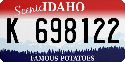 ID license plate K698122