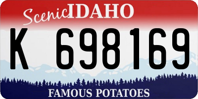 ID license plate K698169