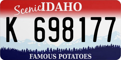 ID license plate K698177