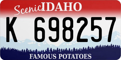 ID license plate K698257
