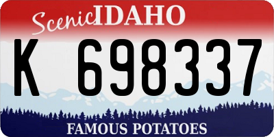 ID license plate K698337