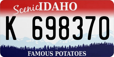 ID license plate K698370