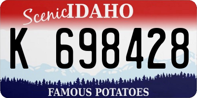 ID license plate K698428