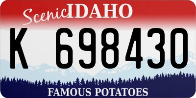 ID license plate K698430