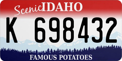 ID license plate K698432