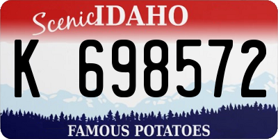 ID license plate K698572