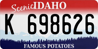ID license plate K698626