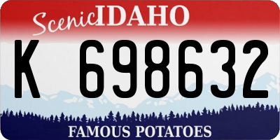 ID license plate K698632