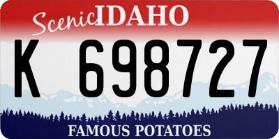 ID license plate K698727