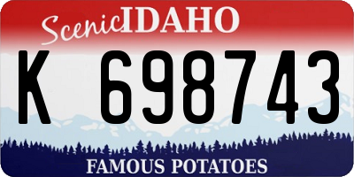 ID license plate K698743