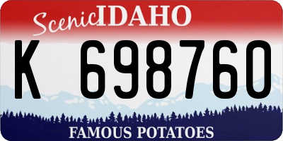 ID license plate K698760