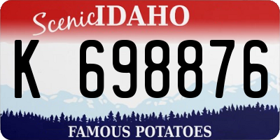 ID license plate K698876