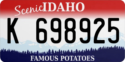 ID license plate K698925