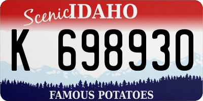 ID license plate K698930