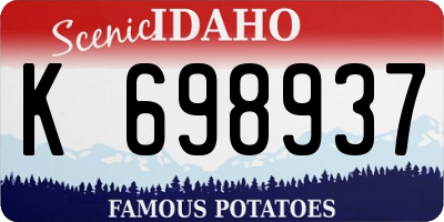 ID license plate K698937
