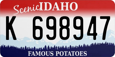 ID license plate K698947