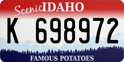 ID license plate K698972