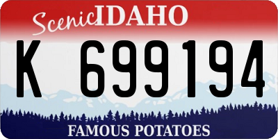 ID license plate K699194