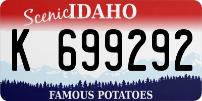 ID license plate K699292