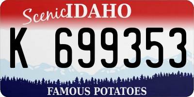 ID license plate K699353