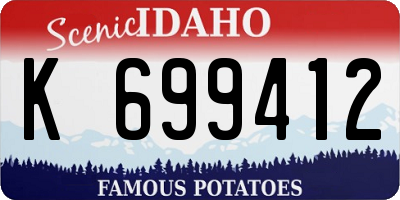 ID license plate K699412