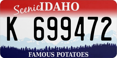 ID license plate K699472