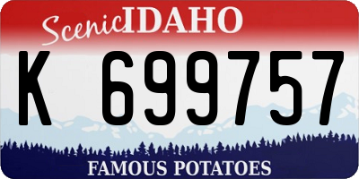 ID license plate K699757