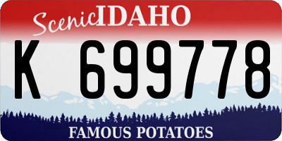 ID license plate K699778