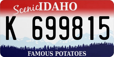 ID license plate K699815