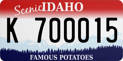 ID license plate K700015